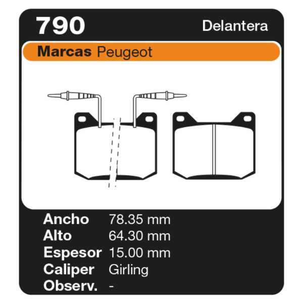 PASTILLAS DE FRENO PEUGEOT 504 (07/68-12/89)