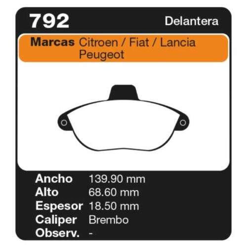 PASTILLAS DE FRENO PEUGEOT EXPERT BUS/VAN/FLATBED-CHASSIS
