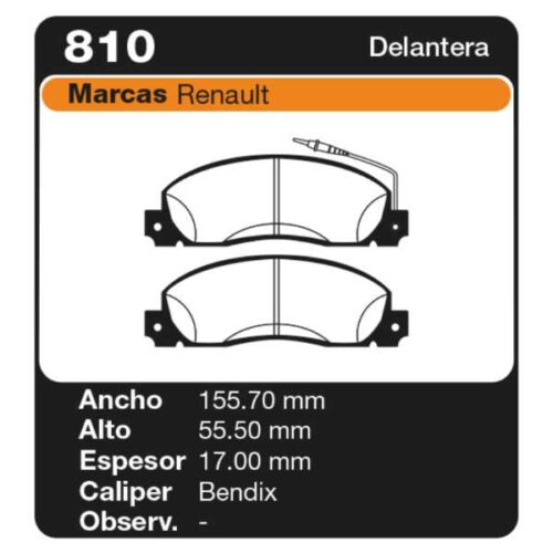 PASTILLAS DE FRENO RENAULT TRAFIC 91/