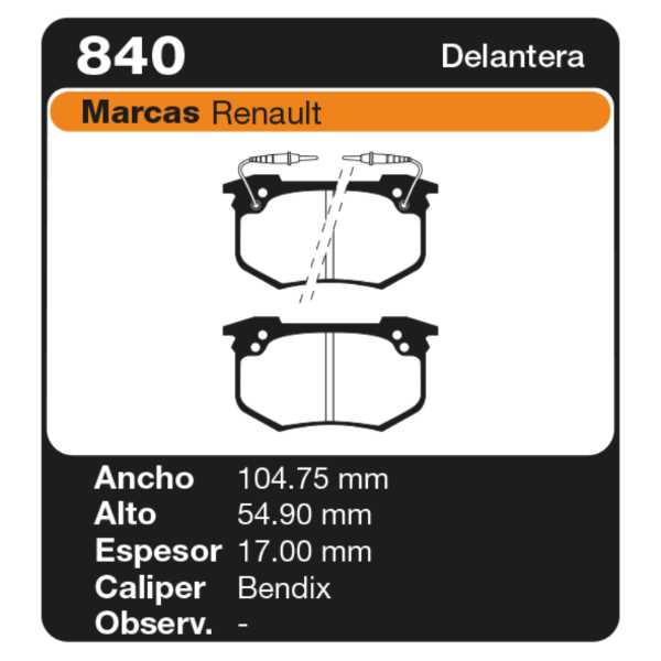 PASTILLAS DE FRENO RENAULT R-18 BERLINA/VARIABLE