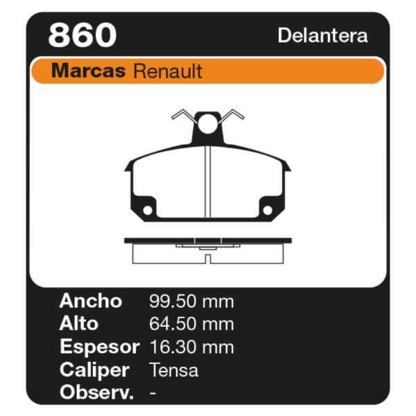 PASTILLAS DE FRENO RENAULT R-18 BERLINA/VARIABLE