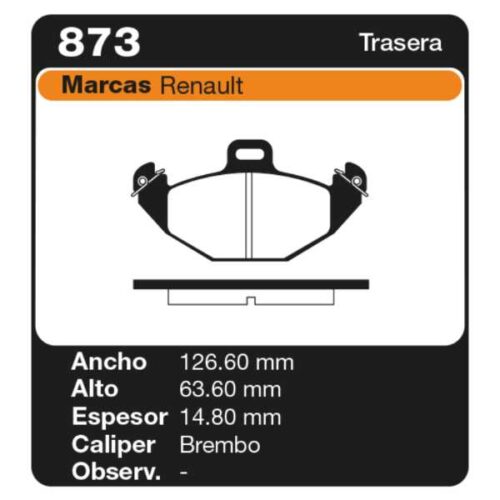 PASTILLAS DE FRENO RENAULT LAGUNA I BERLINA (B56_. 556_)