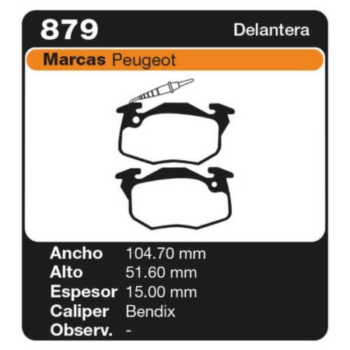 PASTILLAS DE FRENO RENAULT EXPRESS (F40. G40)(07/85-08/98)