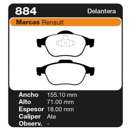 PASTILLAS DE FRENO RENAULT SCENIC II (06/03-)