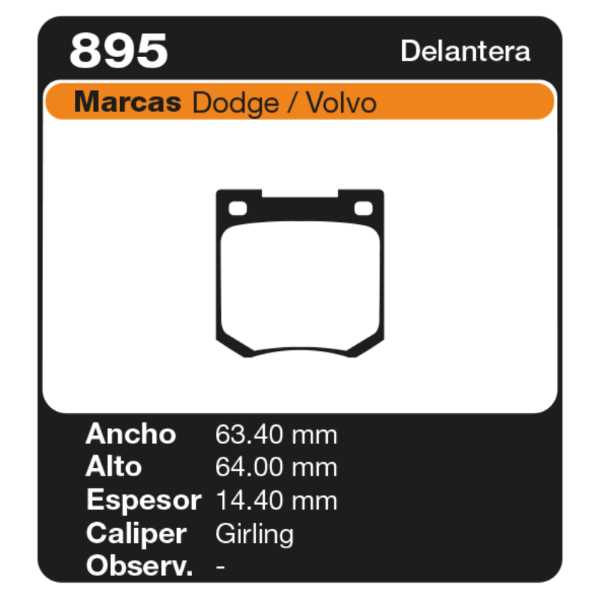 PASTILLAS DE FRENO VOLVO 340-360 (343/344/345) 76-79