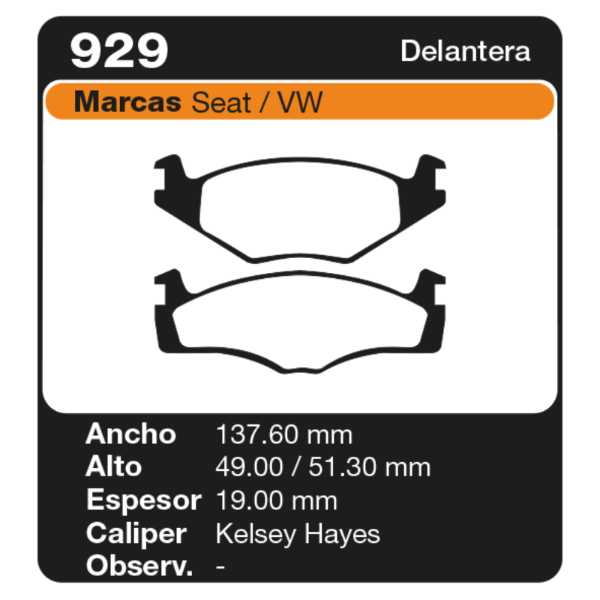 PASTILLAS DE FRENO VOLKSWAGEN VENTO 1.4 I - 1.6 I - 1.8 I -