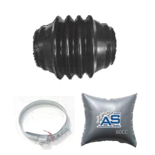 FUELLE DE SEMIEJE LADO CAJA KIT CON ABRAZADERAS METALICAS Y