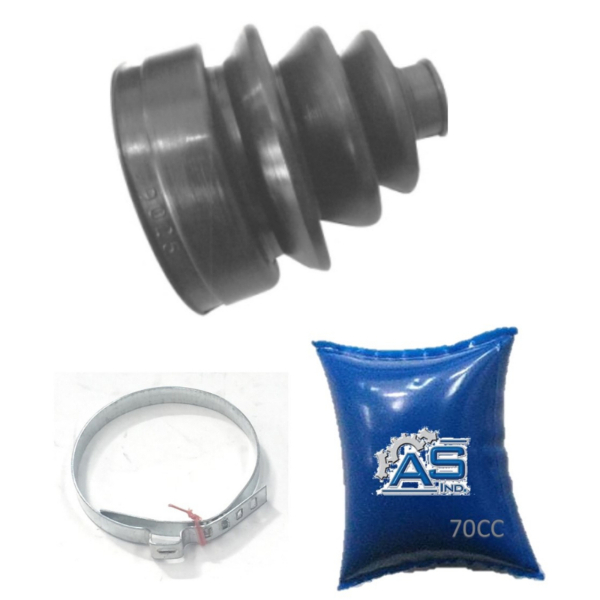 FUELLE DE SEMIEJE LADO RUEDA KIT CON ABRAZADERAS METALICAS Y