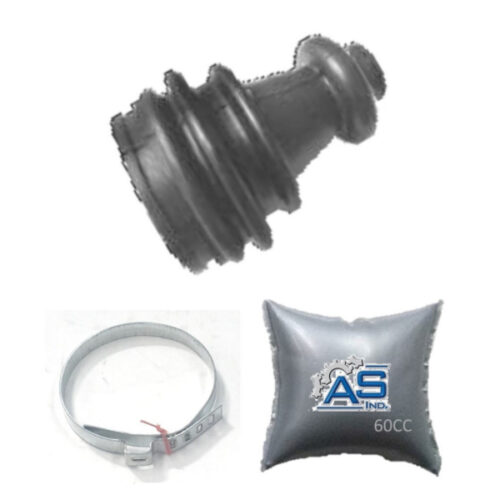 FUELLE DE SEMIEJE LADO CAJA KIT CON ABRAZADERAS METALICAS Y