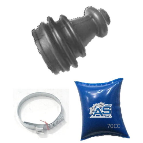 FUELLE DE SEMIEJE LADO CAJA KIT CON ABRAZADERAS METALICAS Y