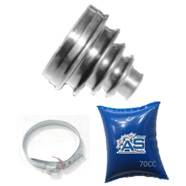 FUELLE DE SEMIEJE LADO RUEDA KIT CON ABRAZADERAS METALICAS Y