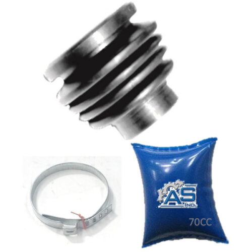 FUELLE DE SEMIEJE LADO CAJA KIT CON ABRAZADERAS METALICAS Y