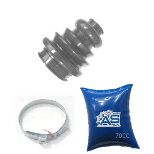FUELLE DE SEMIEJE LADO CAJA KIT CON ABRAZADERAS METALICAS Y