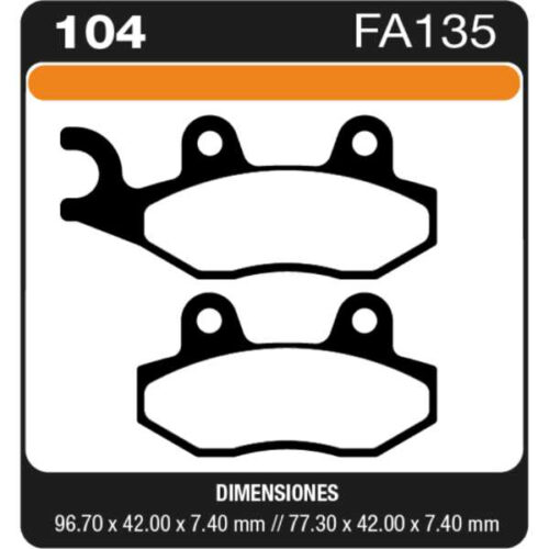PASTILLAS DE FRENO MOTO YAMAHA YZ 125-250 SUZUKI RM 125 KAWASAKI KX 125 - 250