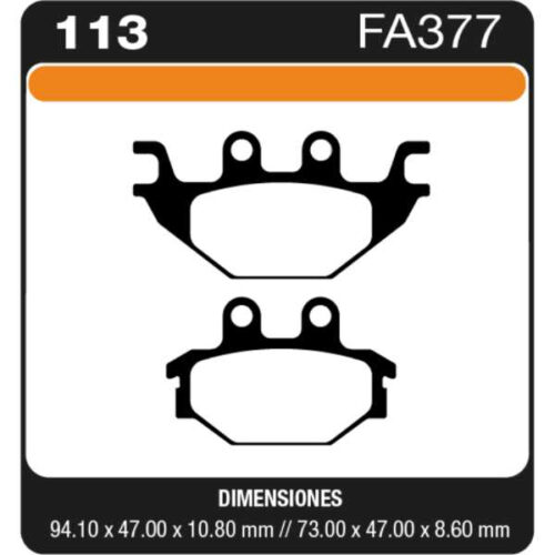 PASTILLAS DE FRENO MOTO ZANELLA ZANELLA 200- 250 KYMCO URBAN 250/KRX 250/ MXU 250