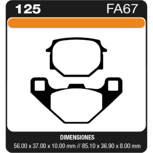 PASTILLAS DE FRENO MOTO YAMAHA YZ 125-250 SUZUKI RM 125 KAWASAKI KX 125 - 250