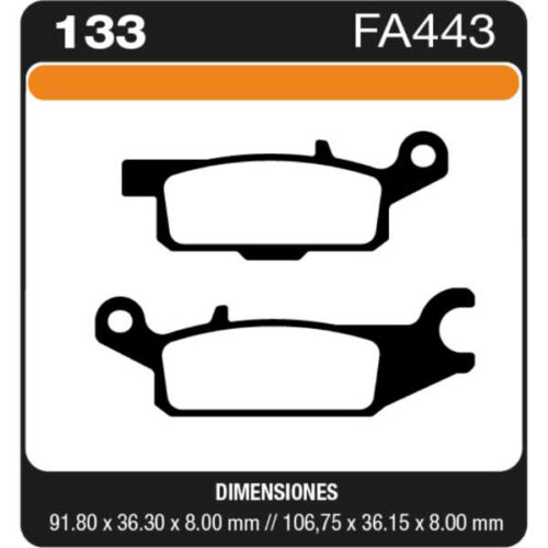 PASTILLAS DE FRENO YAMAHA YFM 250 RAPTOR - GRIZZLY - 550 - 700 GRIZZLY