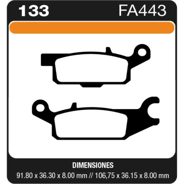 PASTILLAS DE FRENO YAMAHA YFM 250 RAPTOR - GRIZZLY - 550 - 700 GRIZZLY