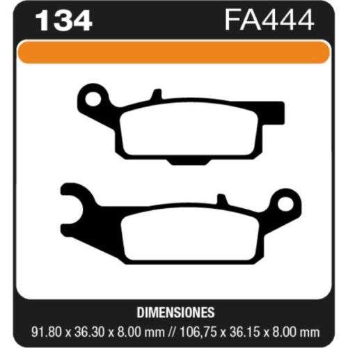 PASTILLAS DE FRENO YAMAHA YFM 250 RAPTOR - GRIZZLY - 550 - 700 GRIZZLY