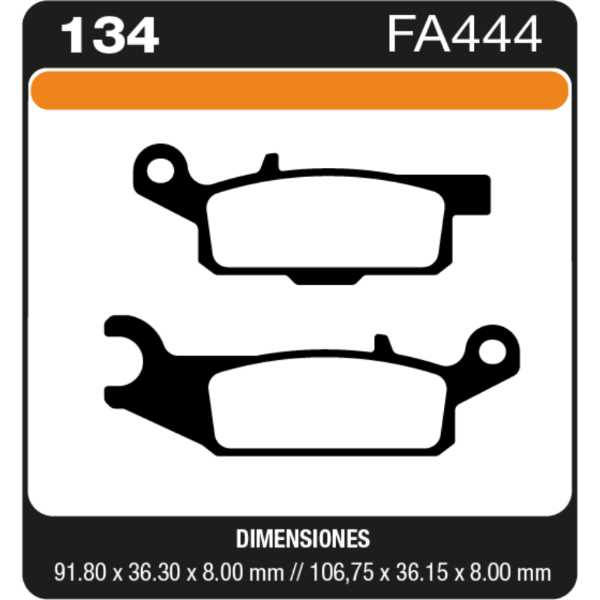 PASTILLAS DE FRENO YAMAHA YFM 250 RAPTOR - GRIZZLY - 550 - 700 GRIZZLY