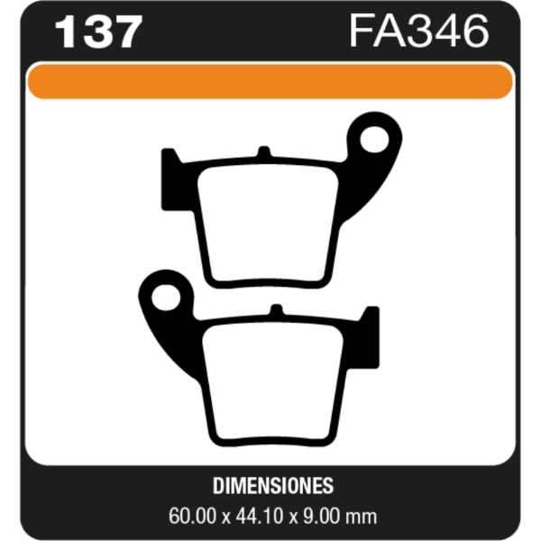 PASTILLAS DE FRENO HONDA CR 125 - 150 - 230 -